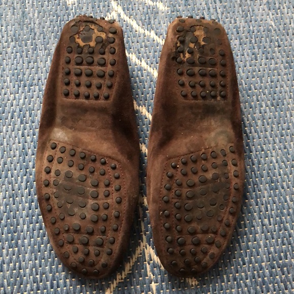 Tod’s Brown Leather Tassel Driving Shoes Women’s Sz. 39/9 - Picture 6 of 9